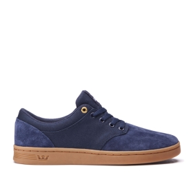 Supra Mens CHINO COURT Low Top Shoes Midnight/gum | US-50022